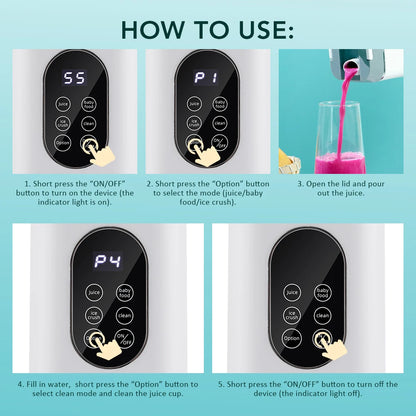 Juiciva 6-Blade Portable Blender Set