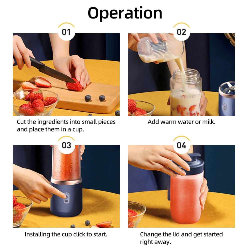 Juiciva 6-Blade Portable Blender Set