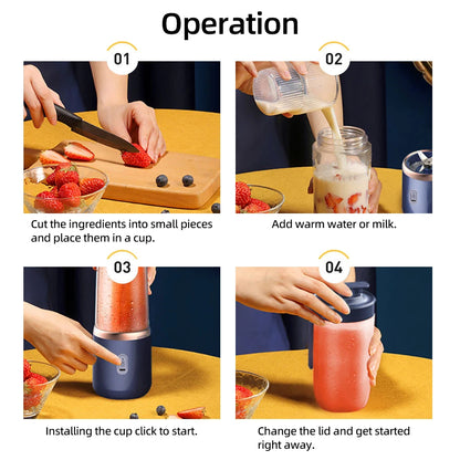 Juiciva 6-Blade Portable Blender Set