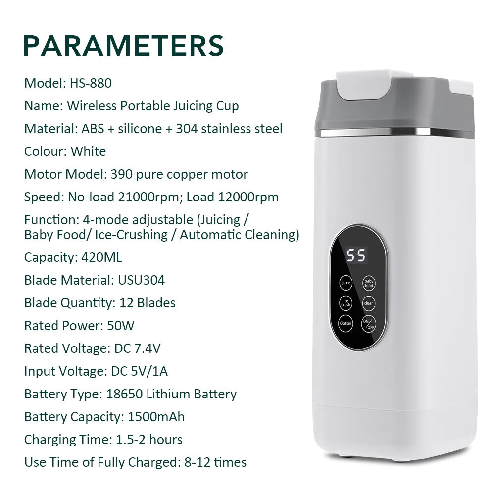 Juiciva 6-Blade Portable Blender Set