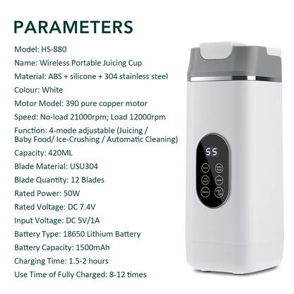 Juiciva 6-Blade Portable Blender Set